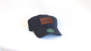 Leather emblem hat